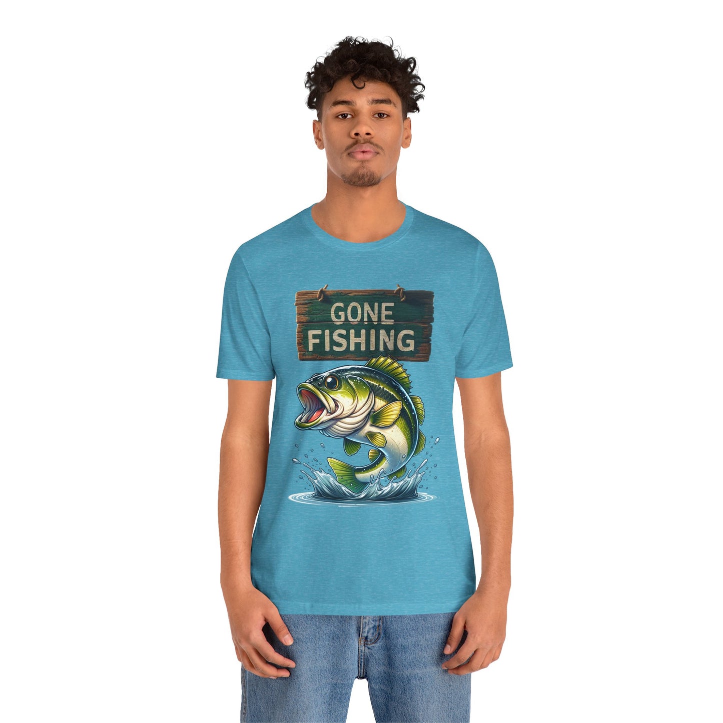 Gone Fishing Unisex Short Sleeve Tee - Perfect for Anglers and Nature Lovers