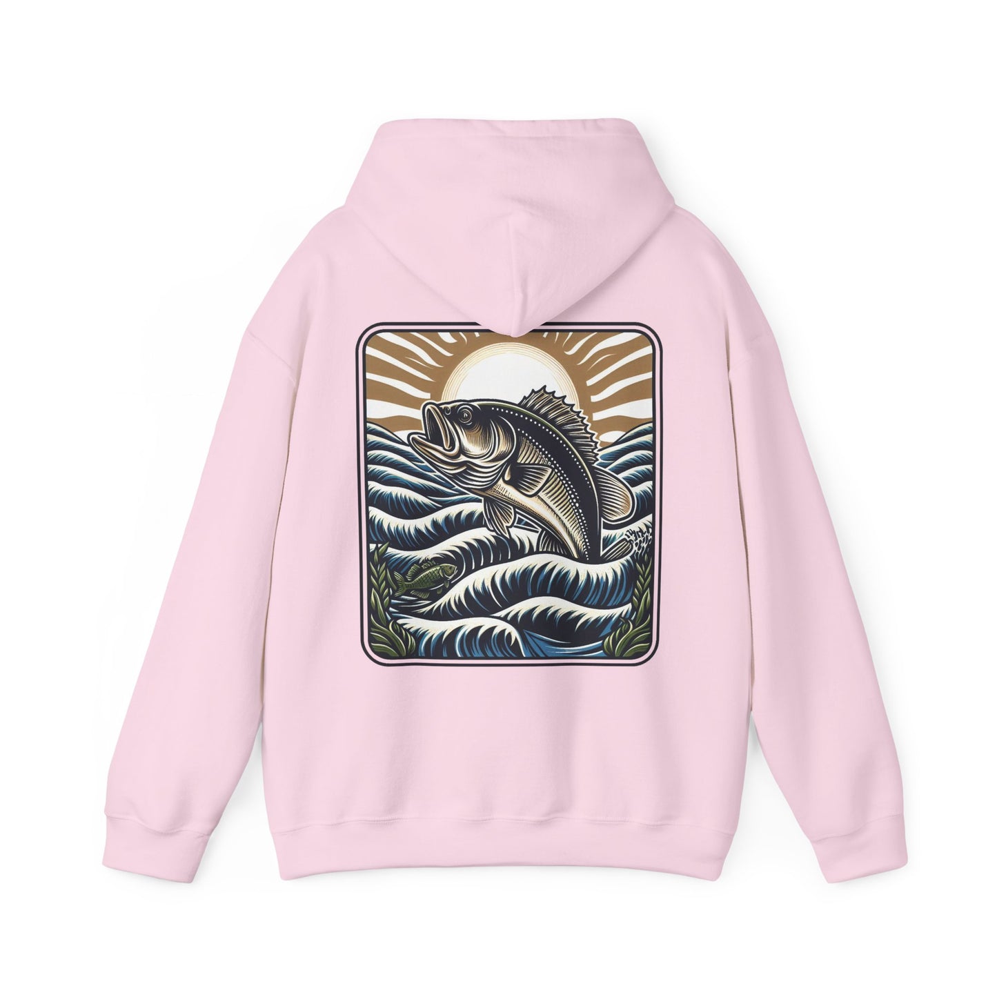BBS Woodcut Bass Heavy Blend™ Hooded Sweatshirt