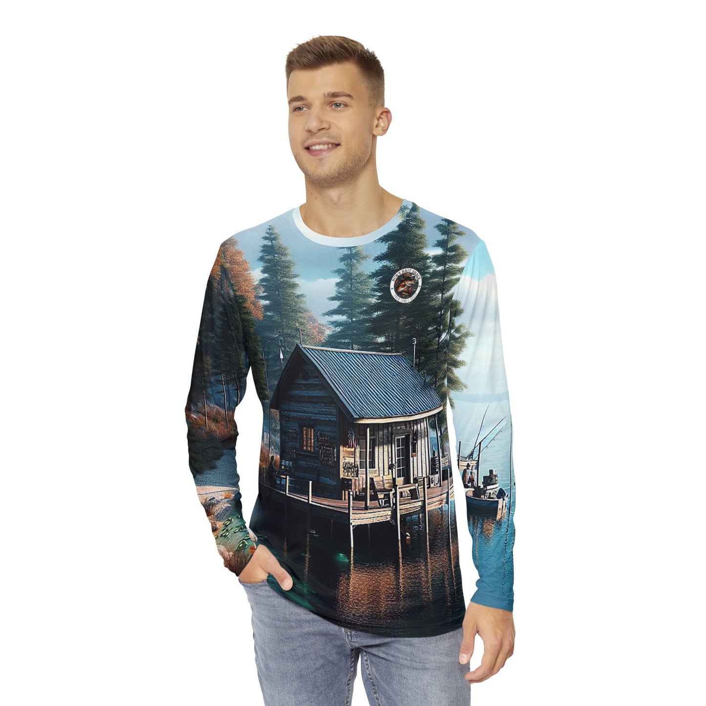 Bub's Bit Shack Scenic All Over Print Men's Long Sleeve Shirt (AOP)