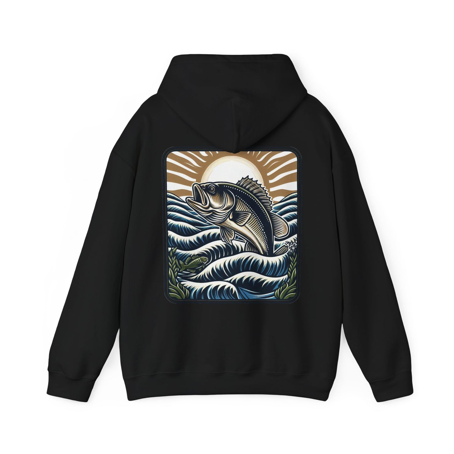 BBS Woodcut Bass Heavy Blend™ Hooded Sweatshirt
