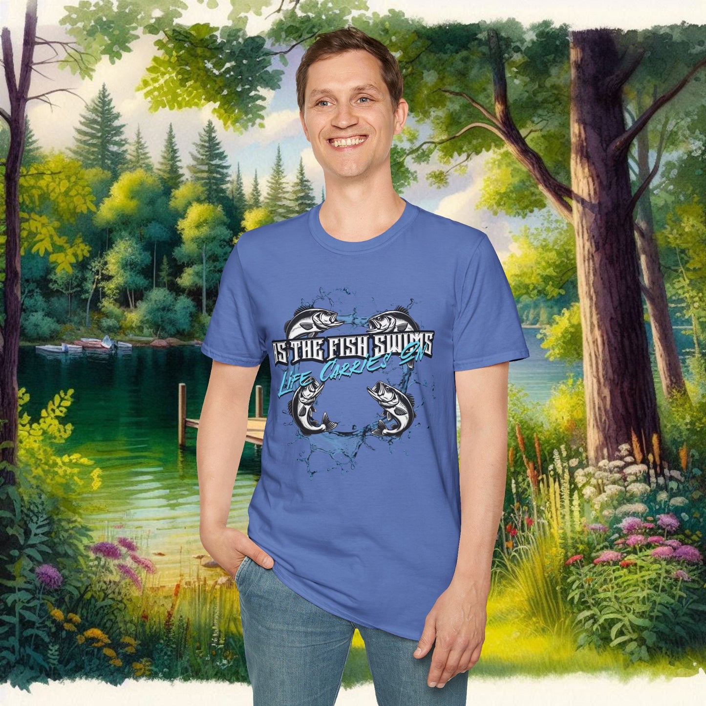 As the Fish Swims T-Shirt BBS Design
