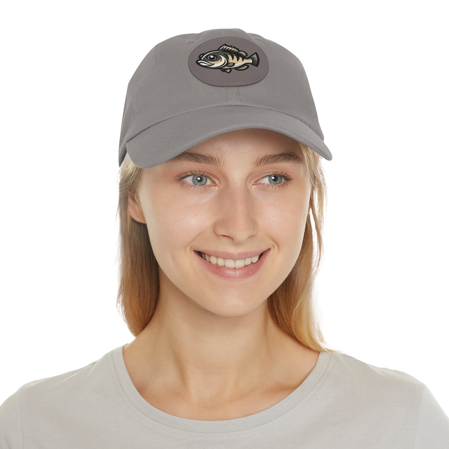 Hat - Mascot Bass Leather Patch Dad Hat (Round)