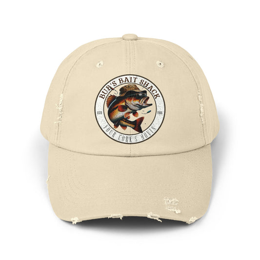 Bub's Bait shack Hat   Unisex Distressed Cap