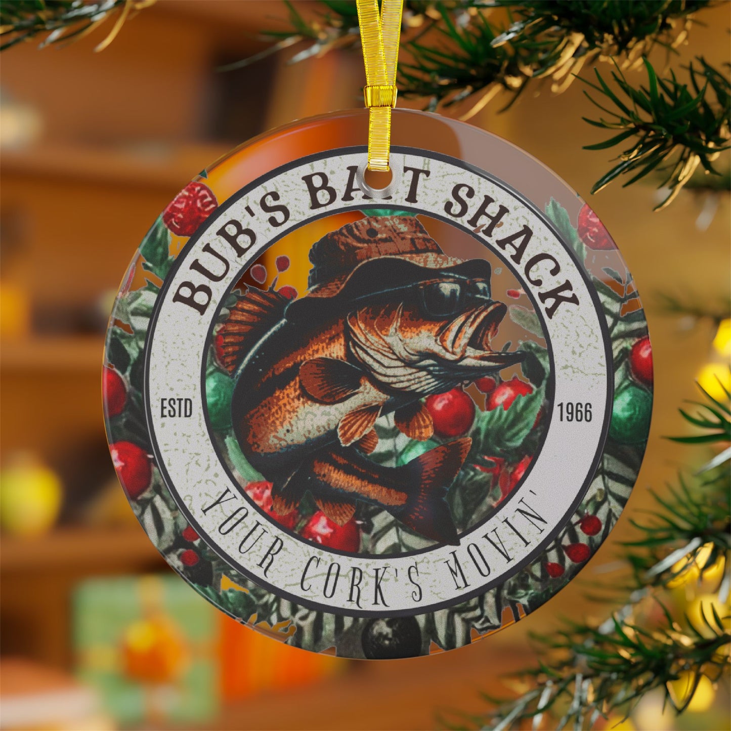 Glass Ornament - Bub's Bait Shack