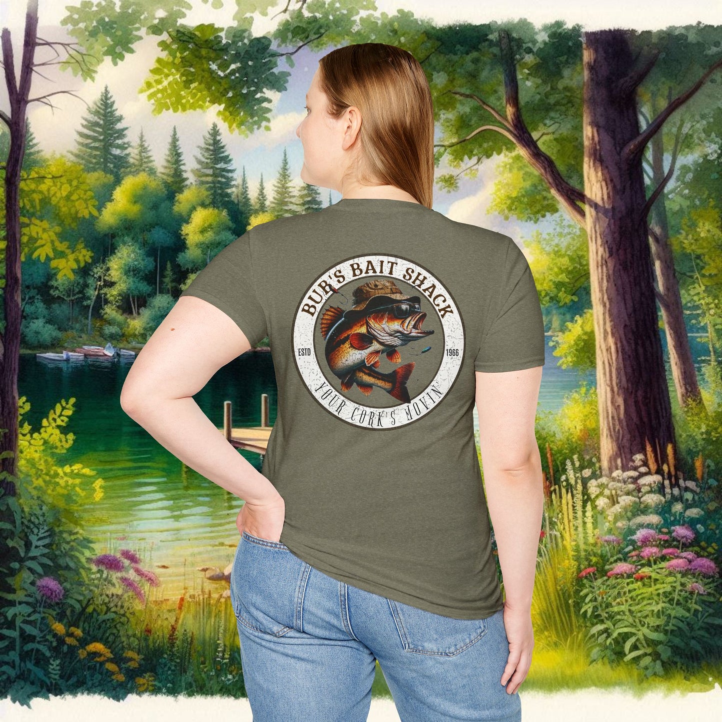 Classic BBS Design Unisex T-Shirt with image on back