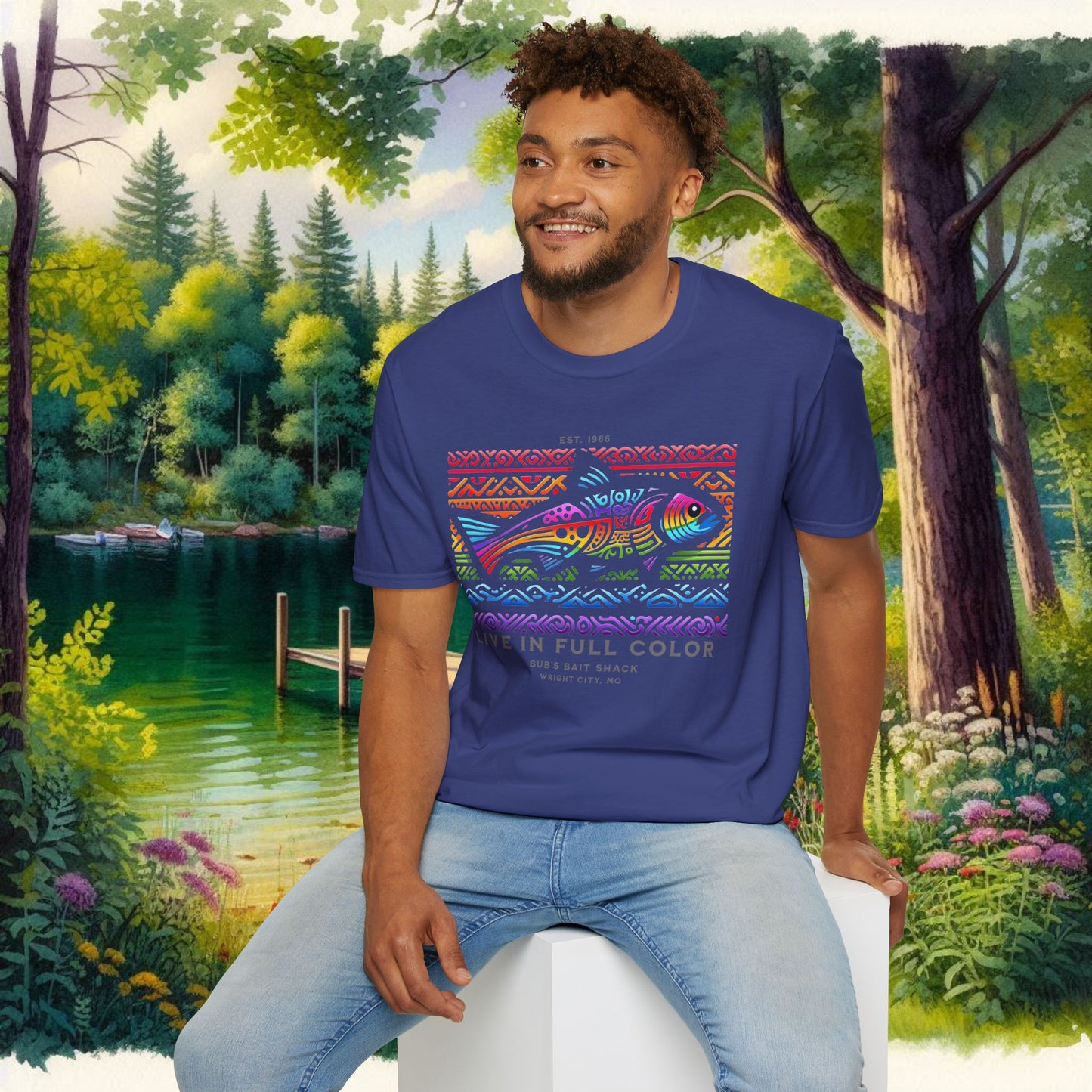 Live in Full Color      Unisex Softstyle T-Shirt