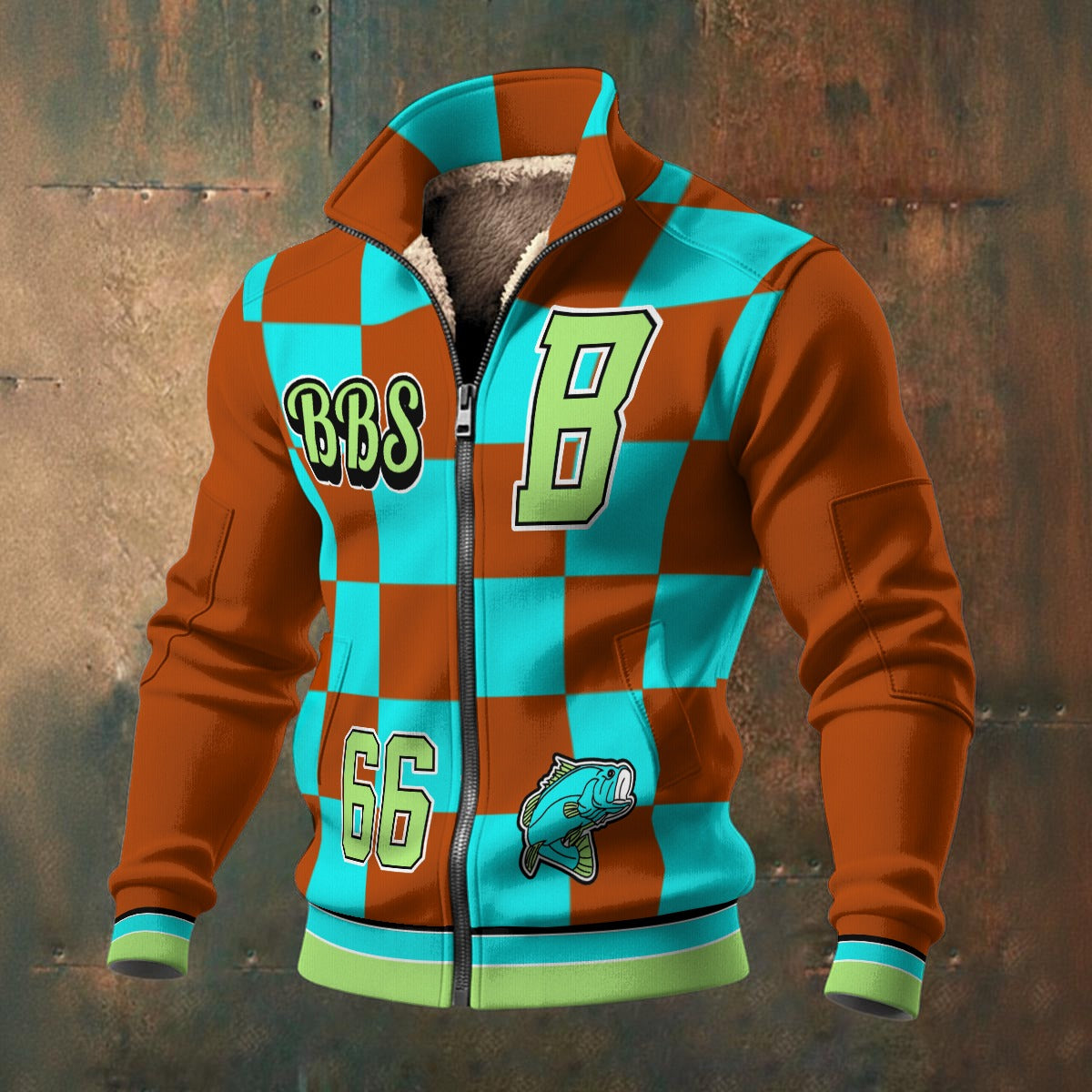 BBS Lettermen's Jacket Thick Knit Fleece