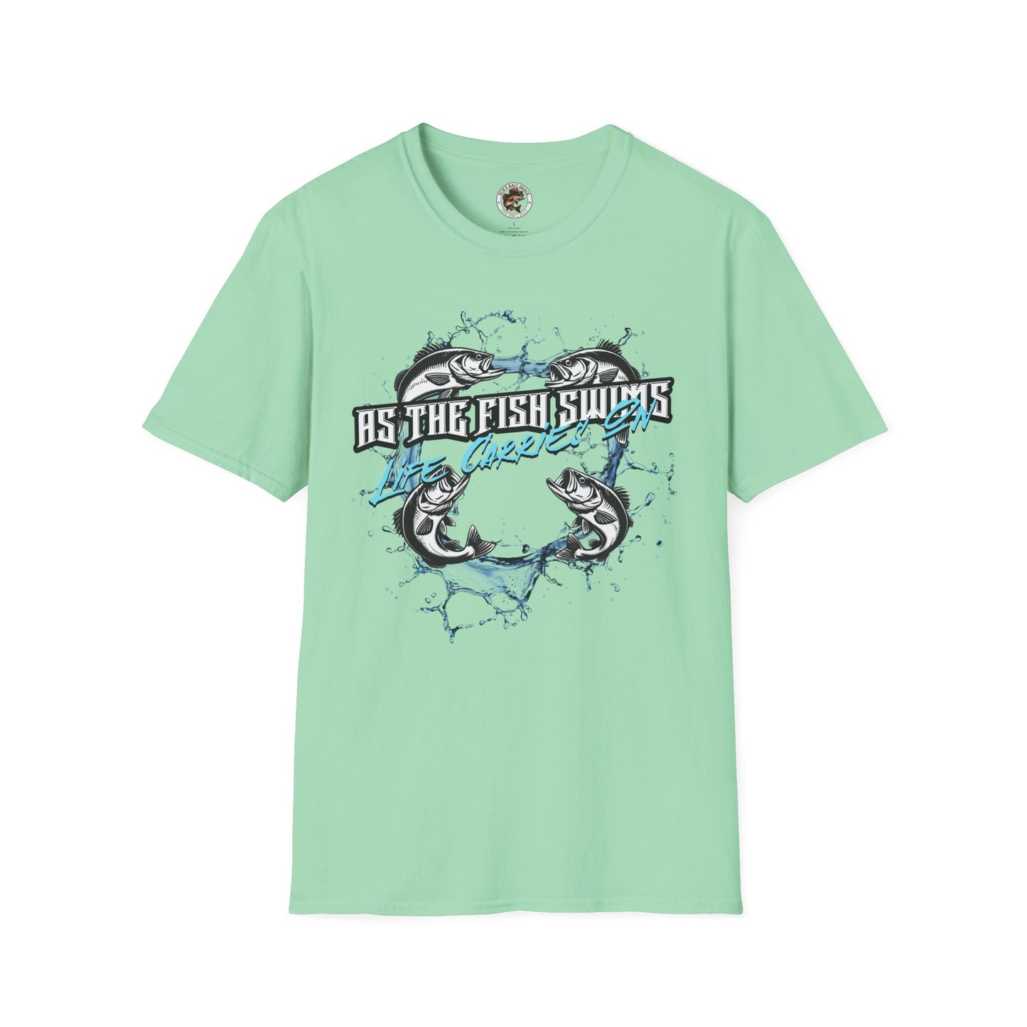 As the Fish Swims T-Shirt BBS Design
