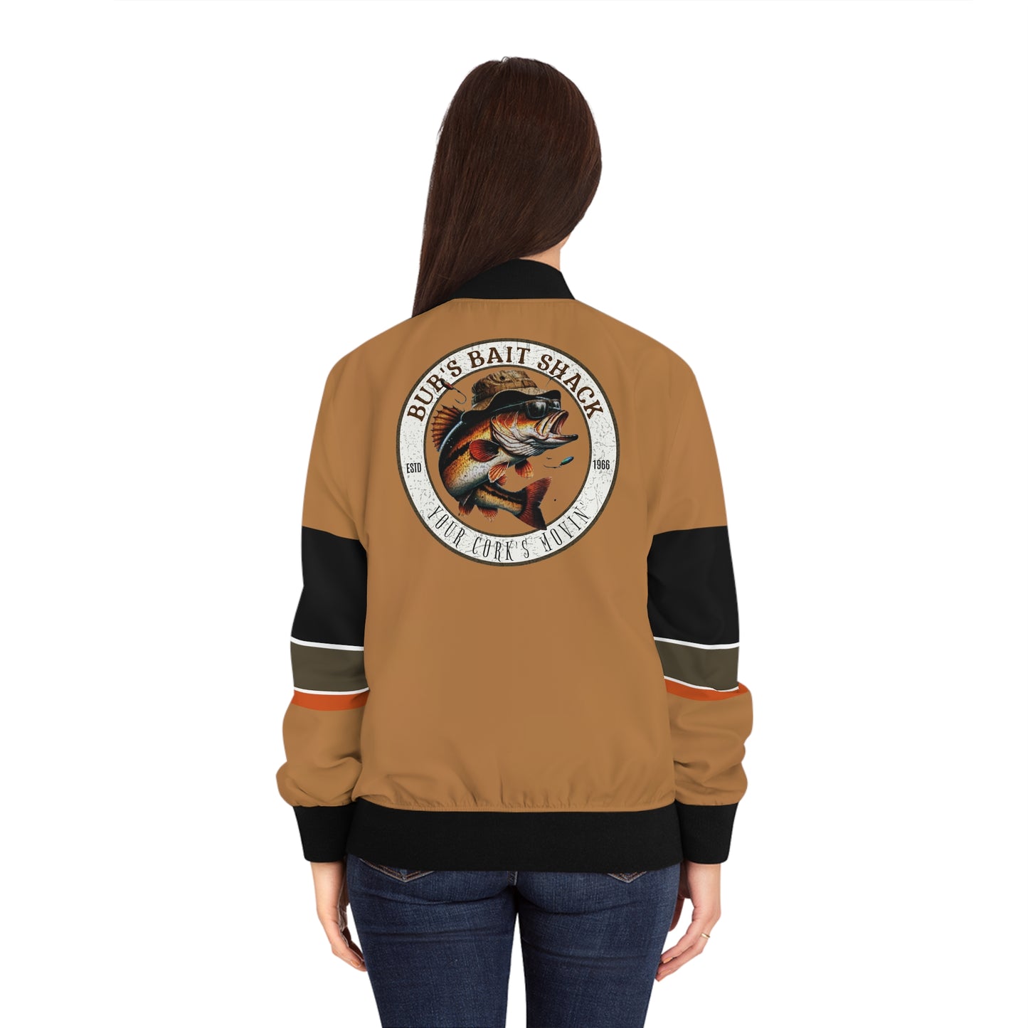 Bub's Bait Shack Women's Bomber Jacket (AOP)