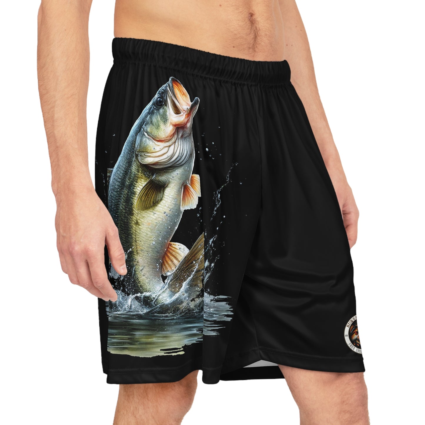 Jumping Bass Basketball Shorts (AOP)