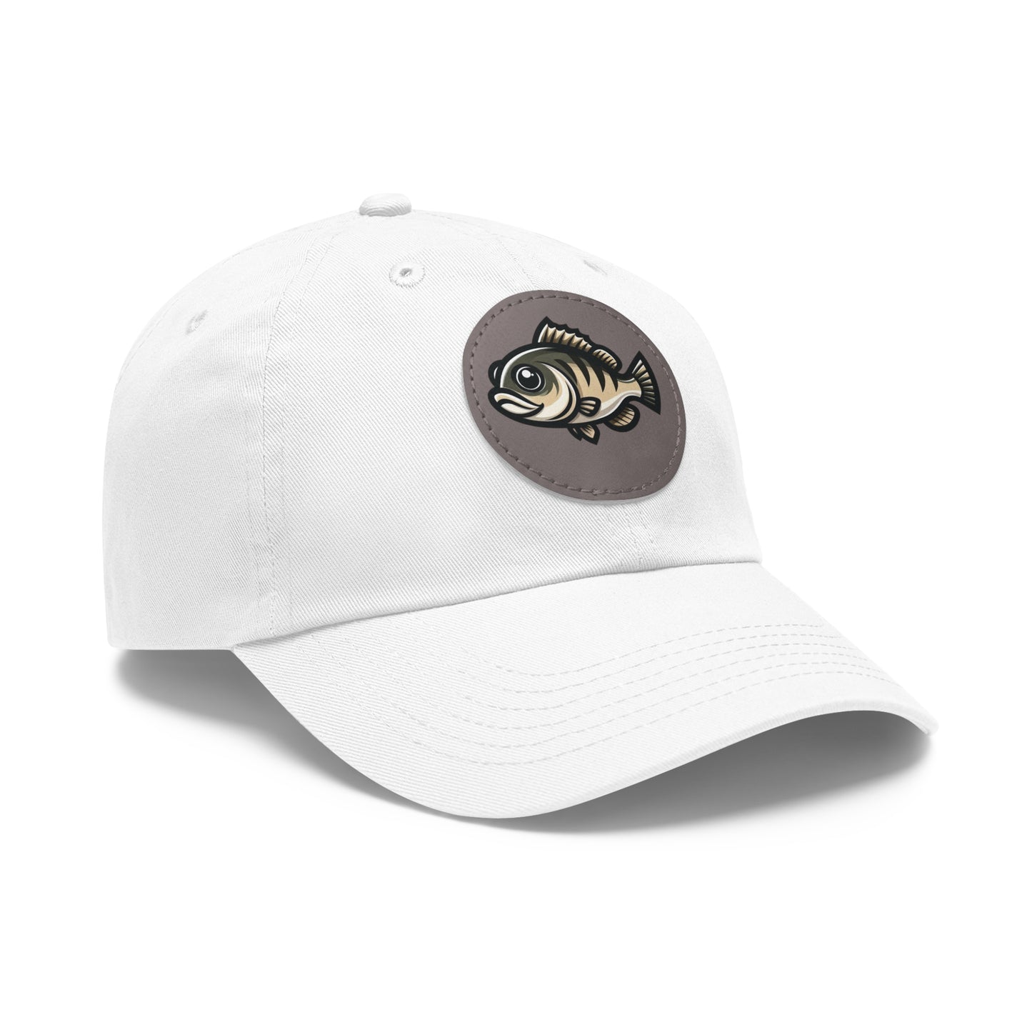Hat - Mascot Bass Leather Patch Dad Hat (Round)