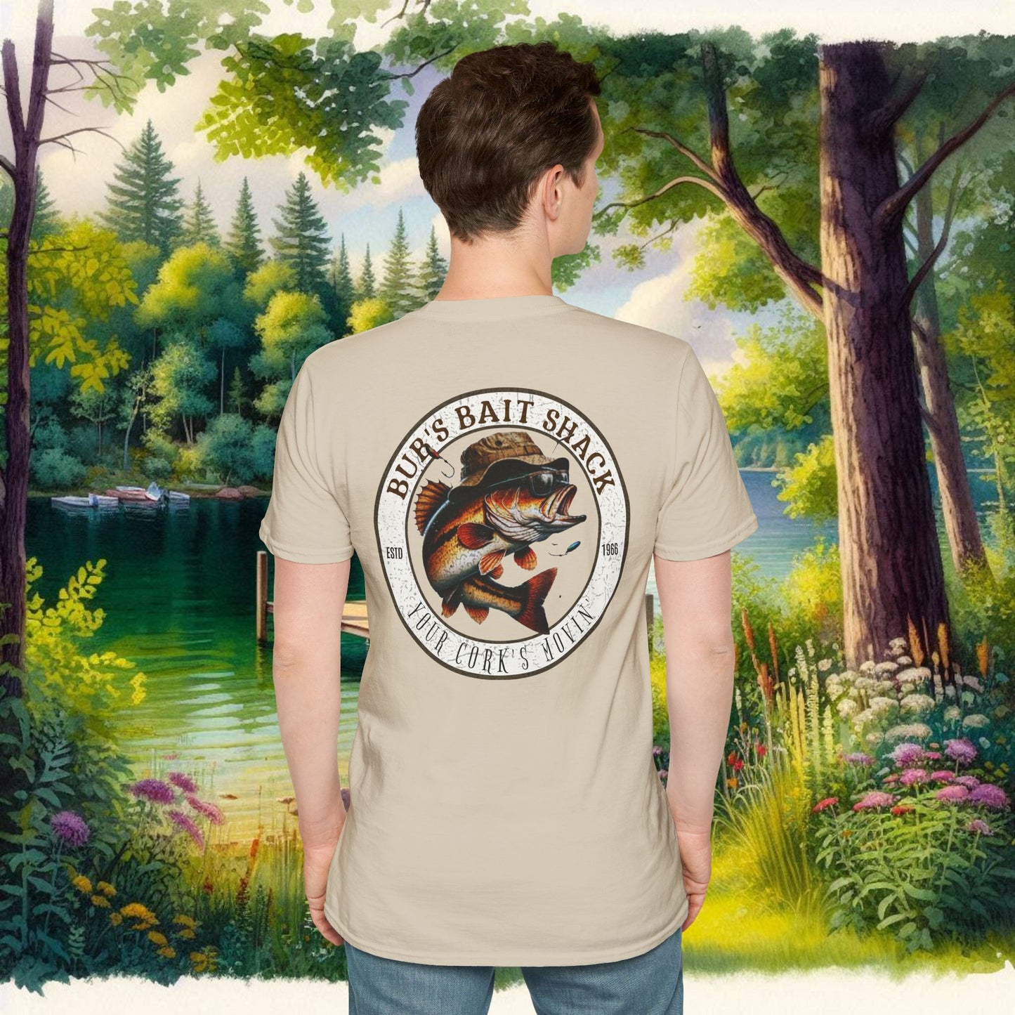 Classic BBS Design Unisex T-Shirt with image on back