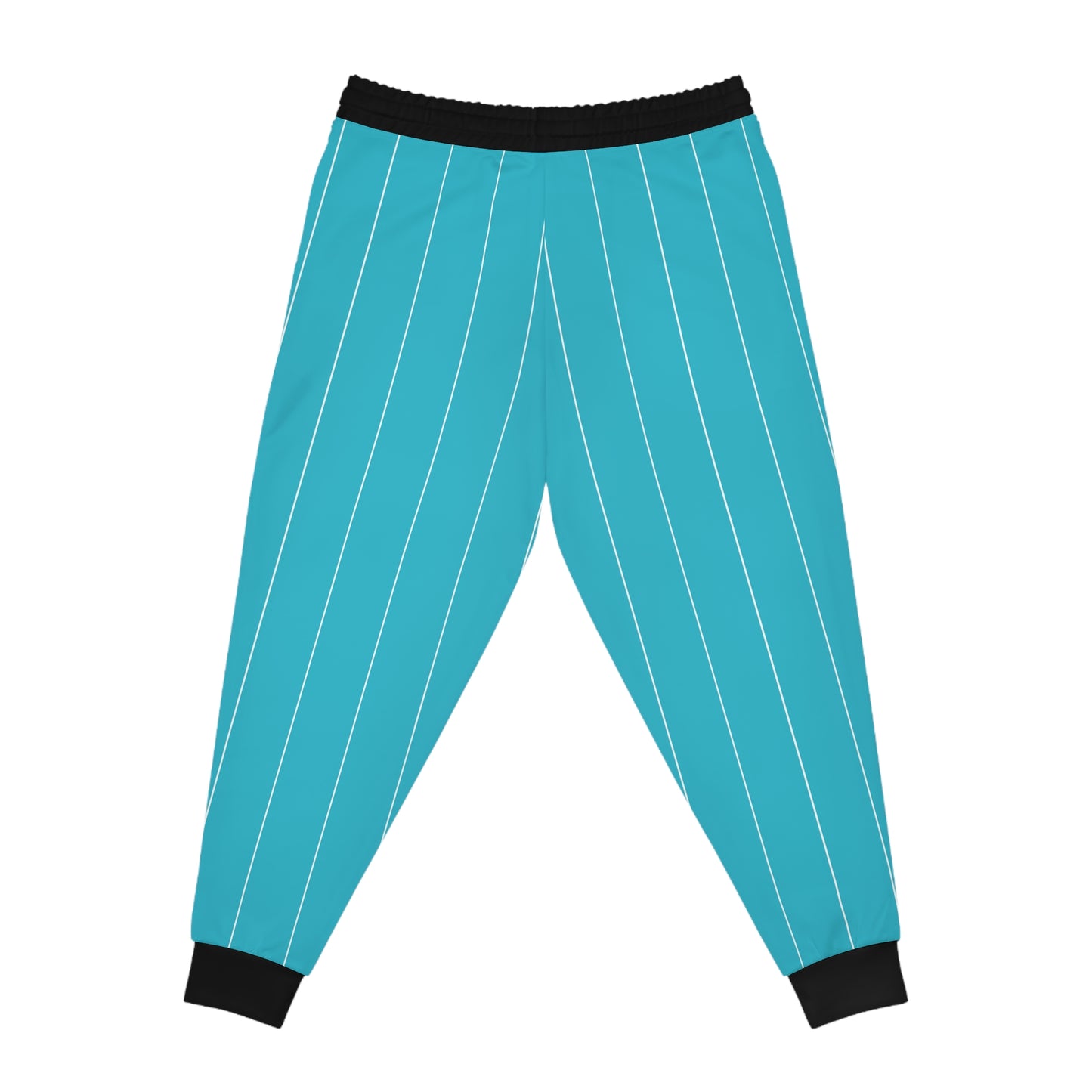 Baseball Pinstripe Athletic Joggers — Teal Aqua Baseball Pants