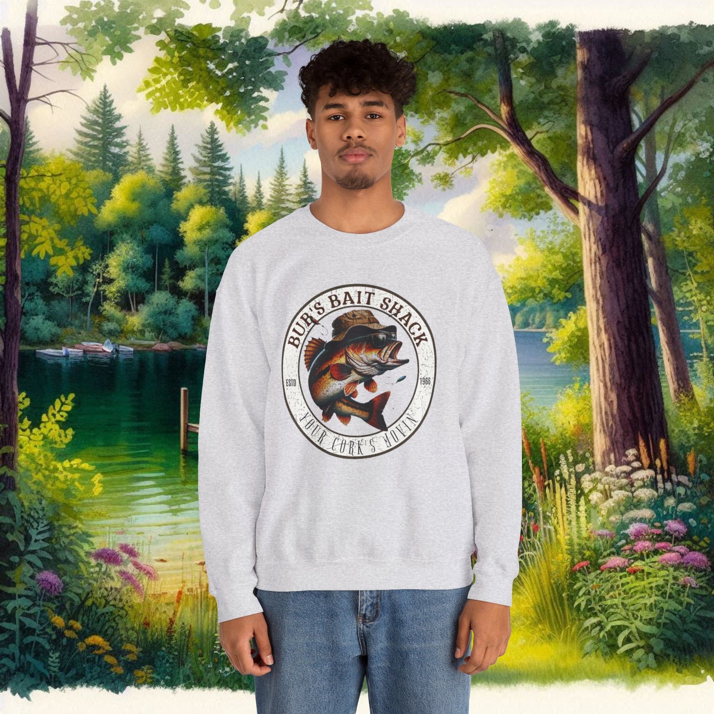 Bubs Bait Shack Unisex Heavy Blend™ Crewneck Sweatshirt