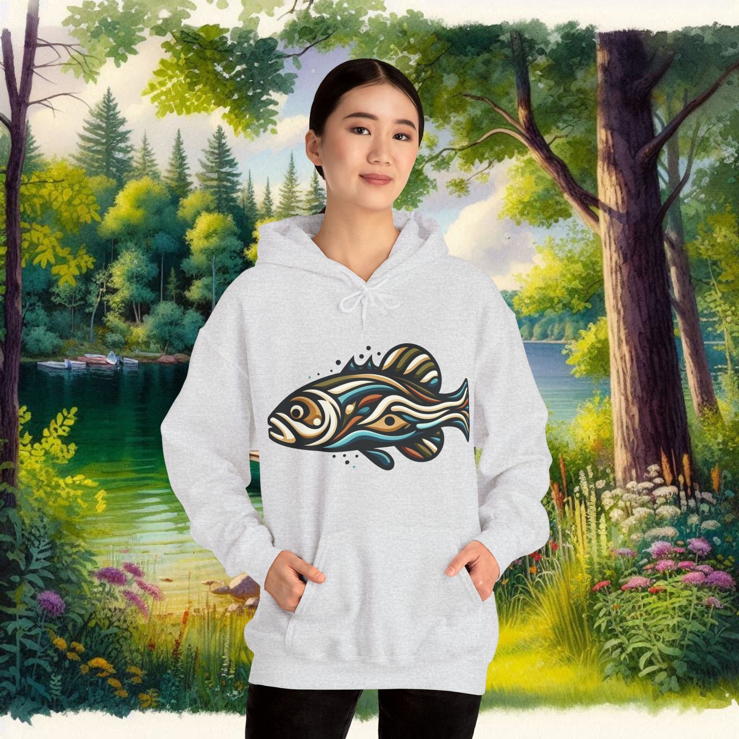 Painted Fish Unisex Heavy Blend™ Hooded Sweatshirt