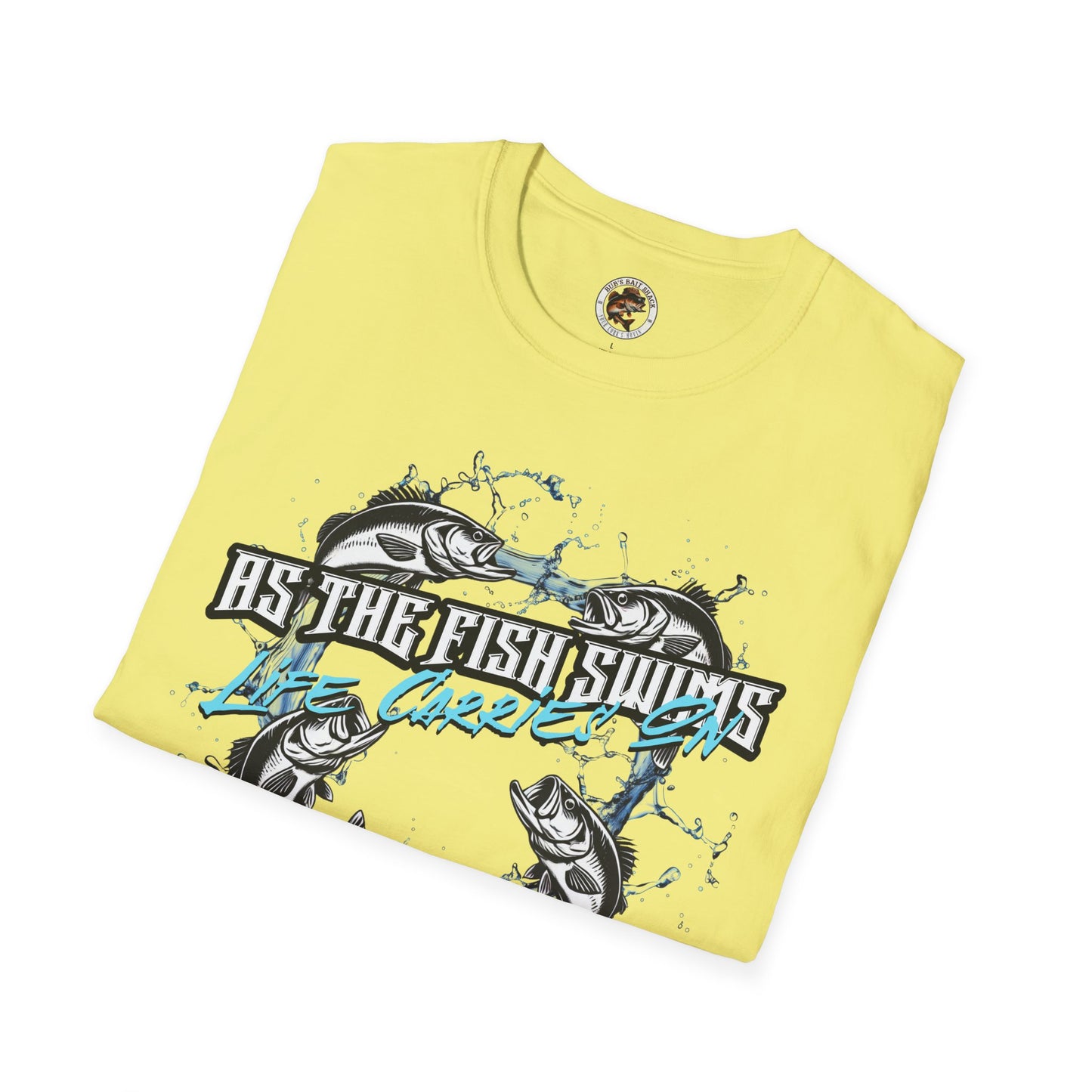As the Fish Swims T-Shirt BBS Design