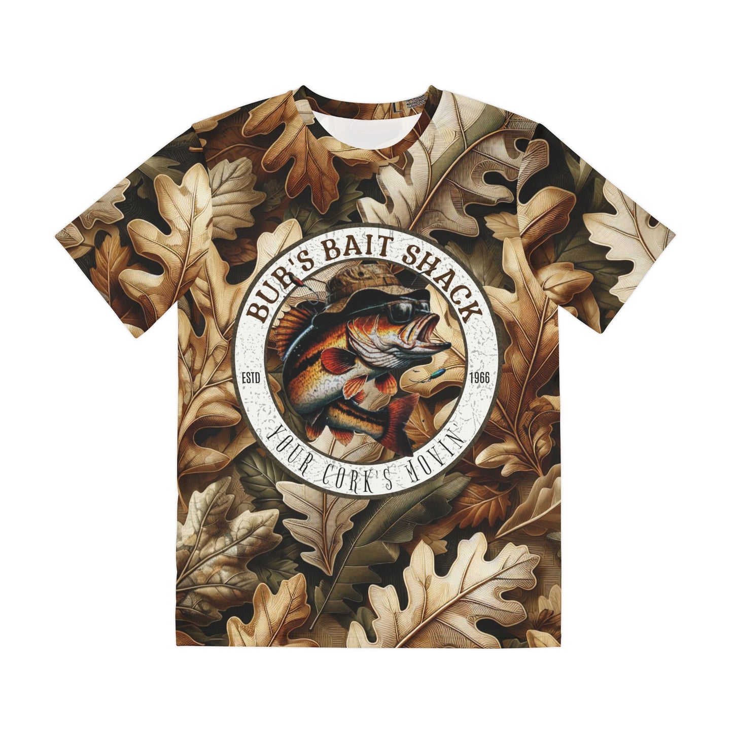 BBS Oak Leaf Camo Graphic Tee — Men's Polyester Camo T-Shirt