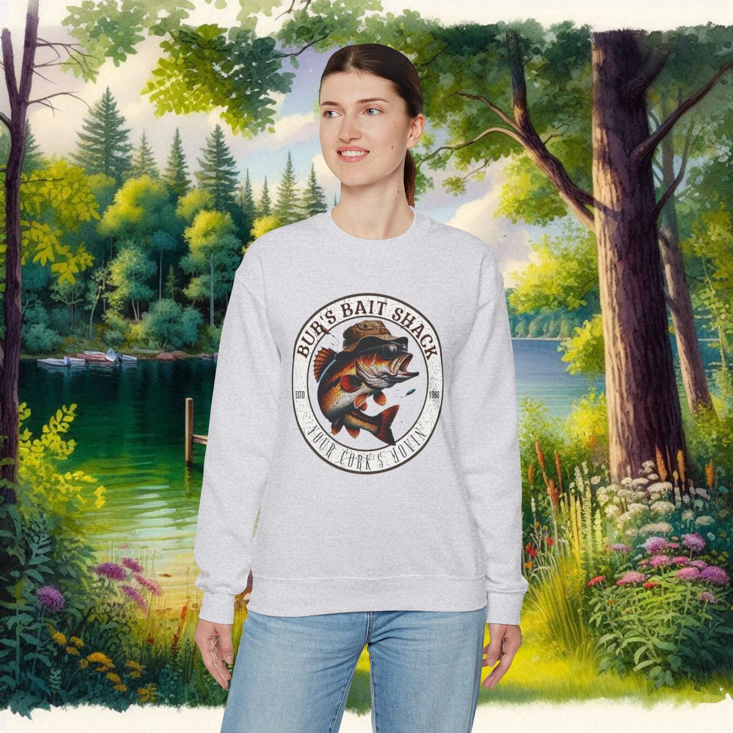 Bubs Bait Shack Unisex Heavy Blend™ Crewneck Sweatshirt