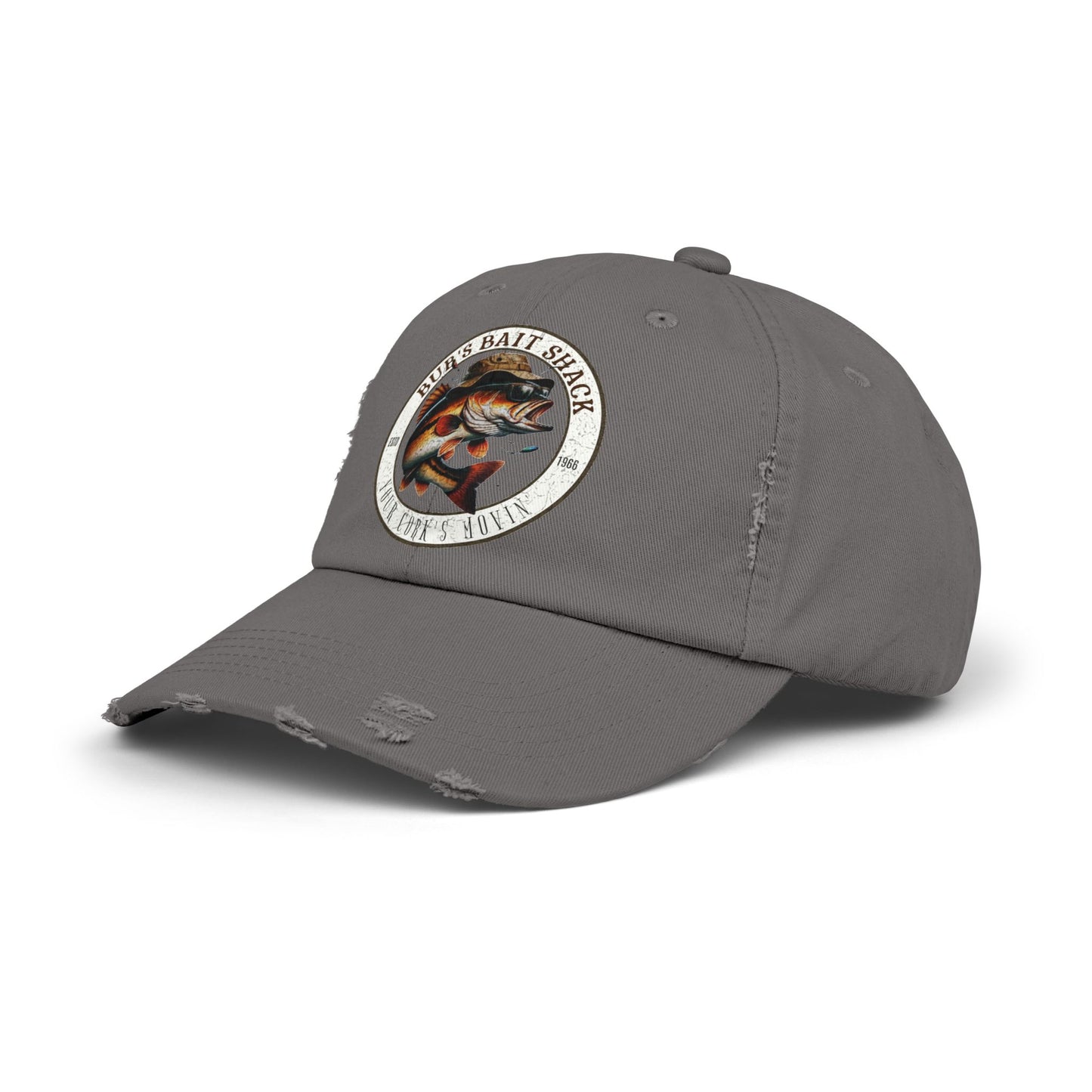 Bub's Bait shack Hat   Unisex Distressed Cap