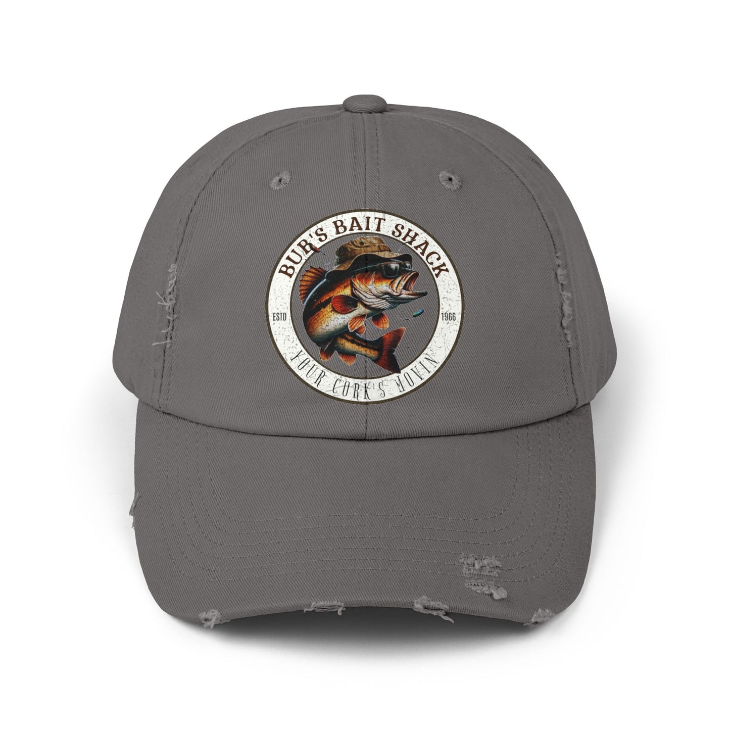 Bub's Bait shack Hat   Unisex Distressed Cap