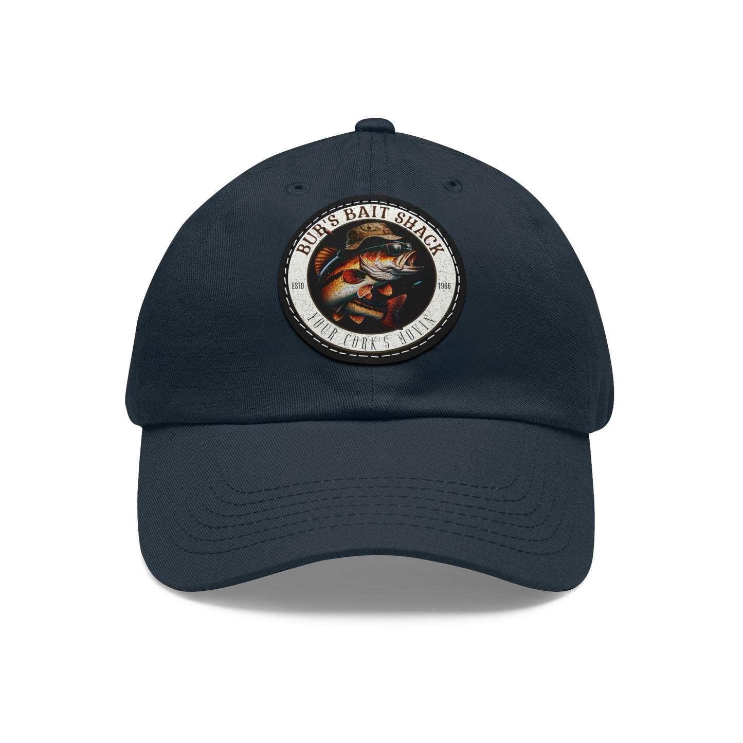 BBS Dad Hat with Leather Patch (Round)