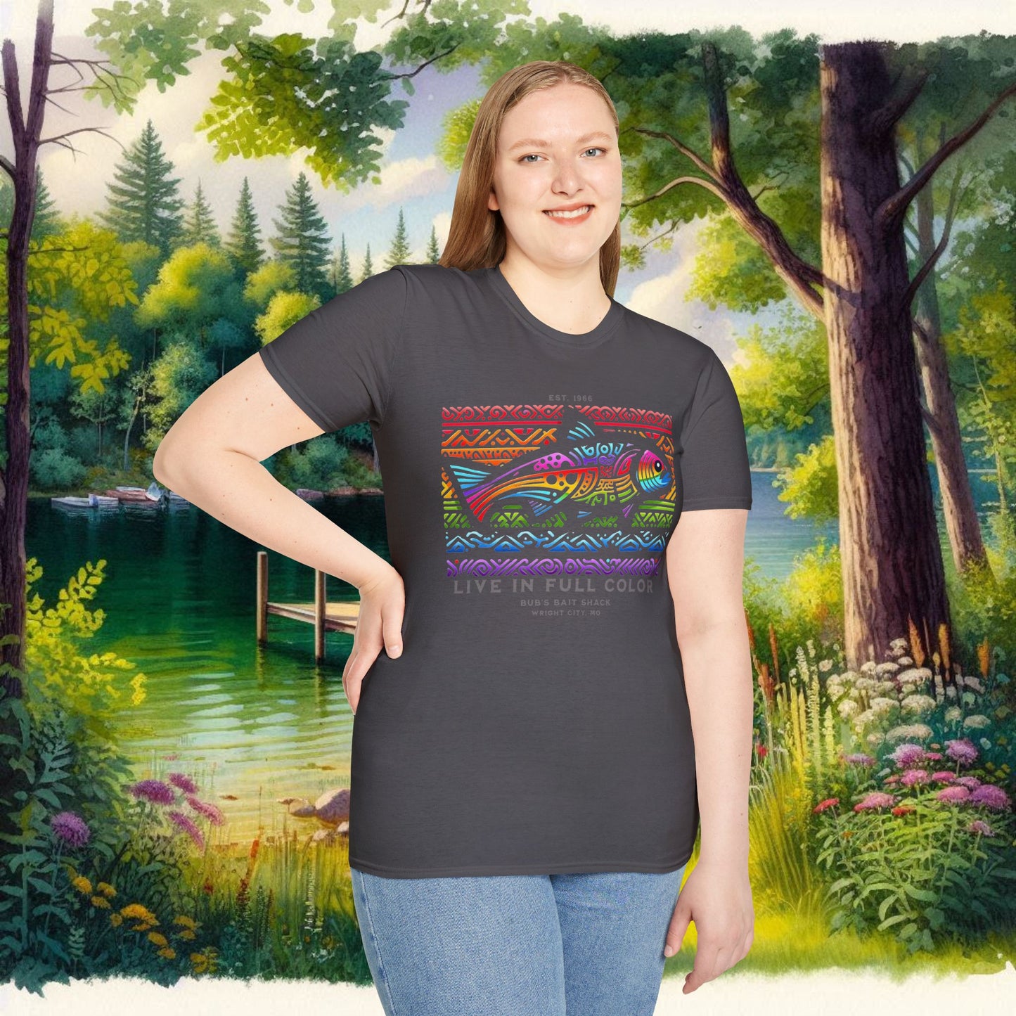 Live in Full Color      Unisex Softstyle T-Shirt