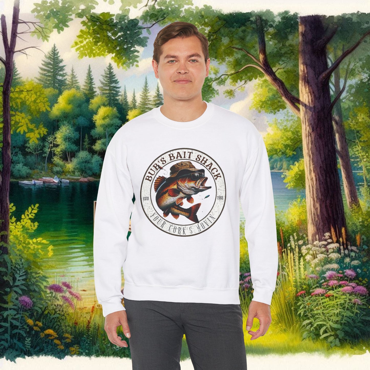 Bubs Bait Shack Unisex Heavy Blend™ Crewneck Sweatshirt