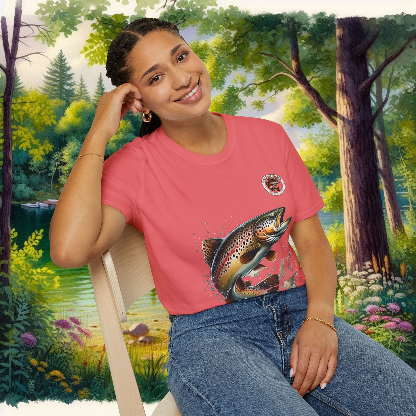 Rainbow Trout BBS                                                Unisex Softstyle T-Shirt